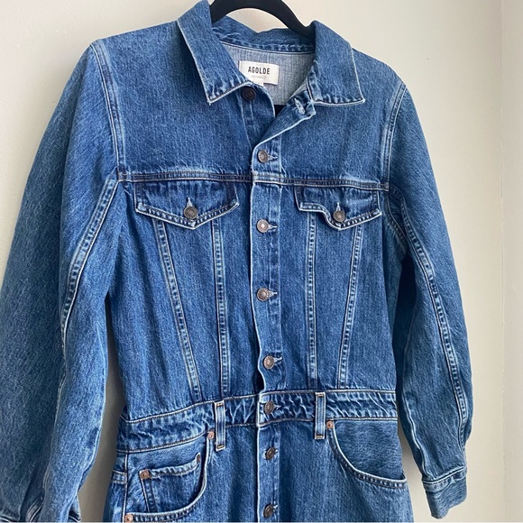 AGOLDE Baloon Sleeve Long Sleeve denim Dress - Picture 6 of 9